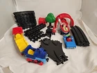 Vintage Playmobil 123 My First Train Lot Geobra Tracks Train Cars Figures 1990
