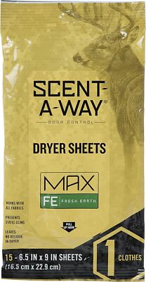Hunters Specialties Scent-A-Way Dryer Sheets Earth (15 Pack)