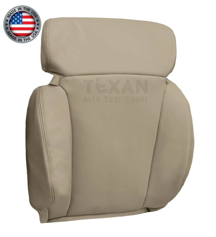 Front Seat Cover Perforated Leather Tan Fits 2006-2009 Lexus GS430 GS450H GS460 - Image 3 of 4