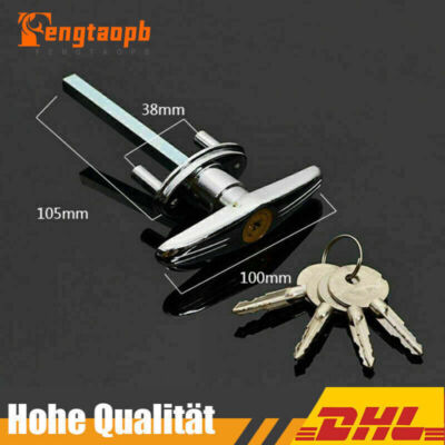 Universal Türschloss Mit Riegel - Für Garagentor, Schuppen & Terrassentür - Edelstahl