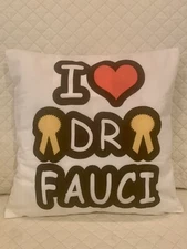 Dr. Fauci Throw Pillow 17x17" Indoor Couch Bedroom Decor Complete Ready 