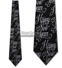 New Years Tie Happy New Year Neckties Mens Holiday Neck Tie NWT