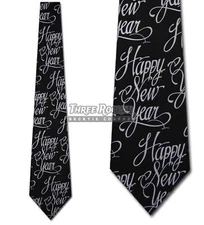 New Years Tie Happy New Year Neckties Mens Holiday Neck Tie NWT