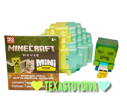 ZOMBIE RIDING CHICKEN Minecraft Movie 2025 Figure Spawn Egg Mini Mode ***READ***