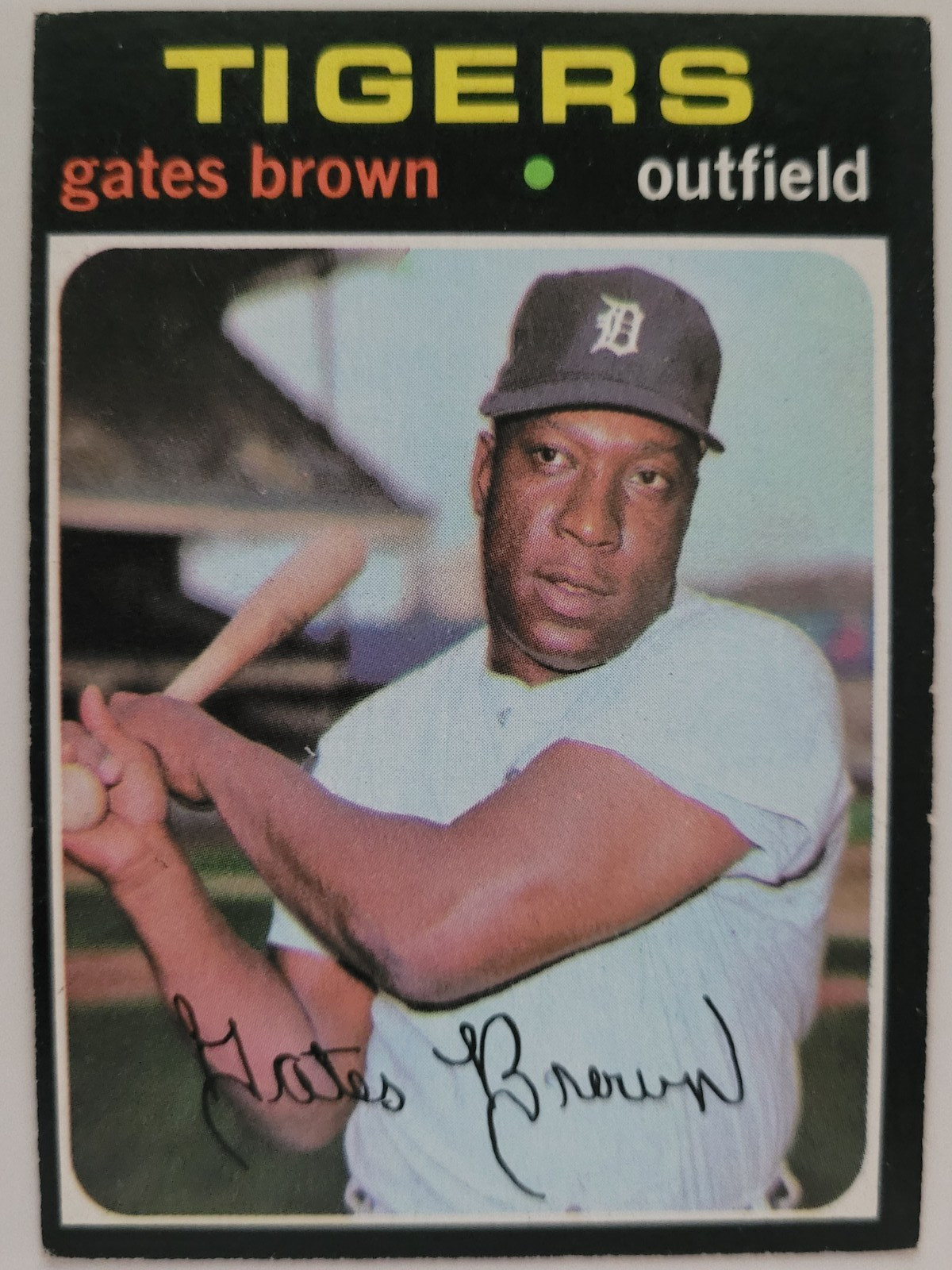1971 Topps GATES BROWN #503 Detroit Tigers EXMT Sharp, Clean, w/Brilliant Color