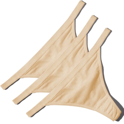 Sexy T-back 3 Pack Women Solid Cotton G String Thongs Panties Underwears Bikini - Picture 2 of 18