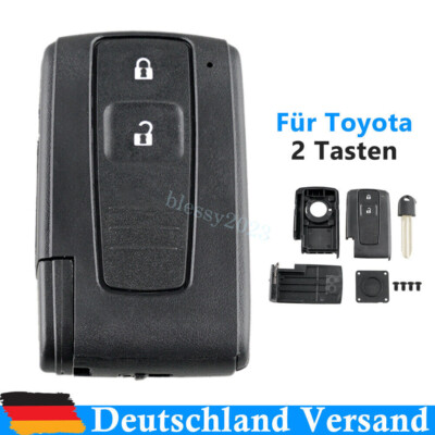 2T Ricambio Chiave+Gomma + Batteria + 2x Taster Per Toyota