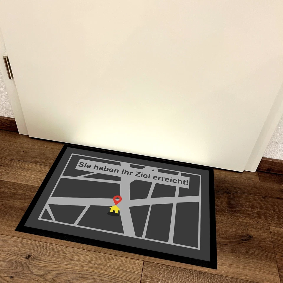 Fußmatte mit Spruch | Sie haben Ihr Ziel erreicht! | 60x40cm Schmutzfang | - Bild 4 von 4