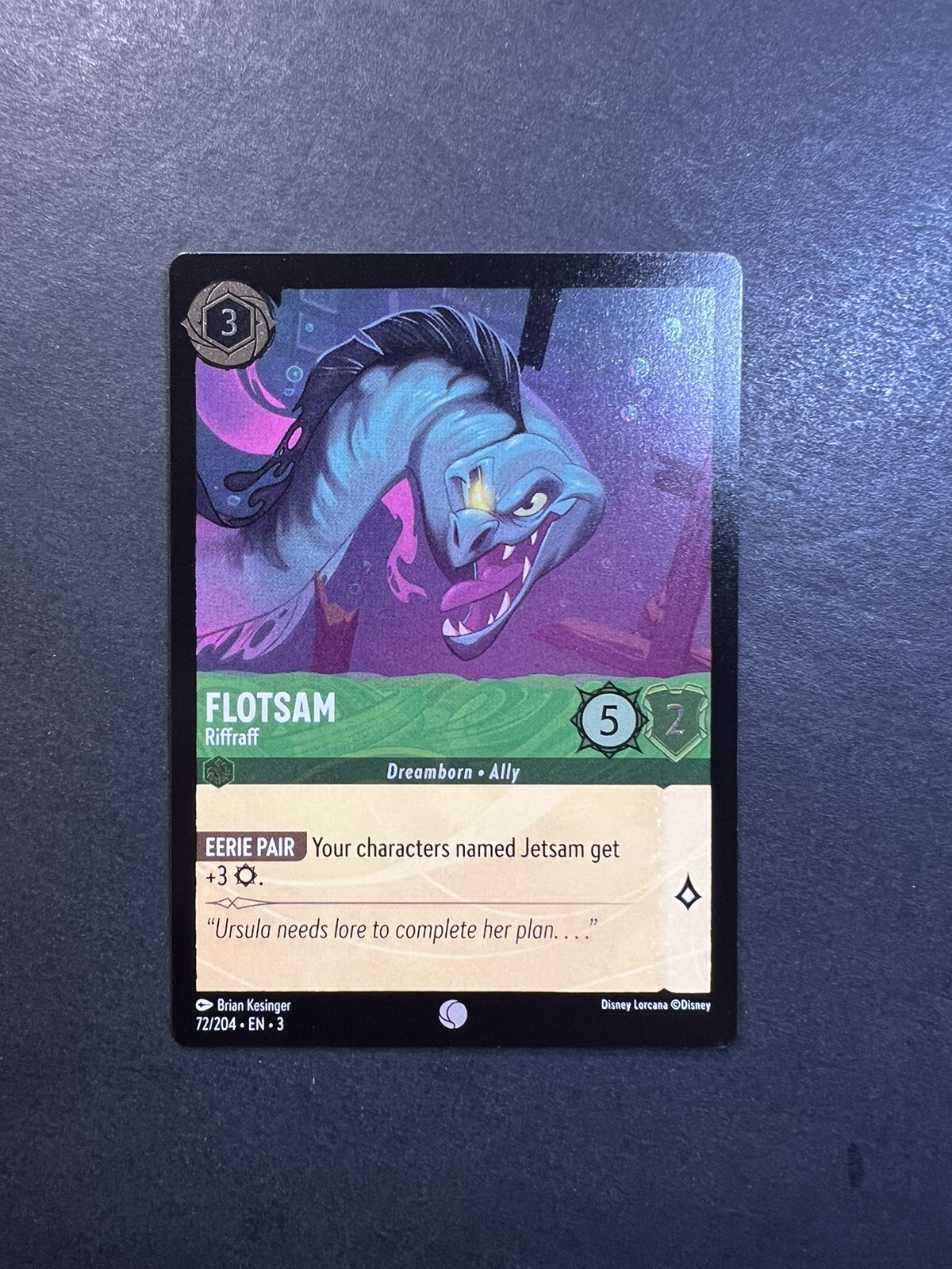 Disney Lorcana: Into The Inklands - Flotsam - Riffraff - 72/204 (Cold Foil) MINT