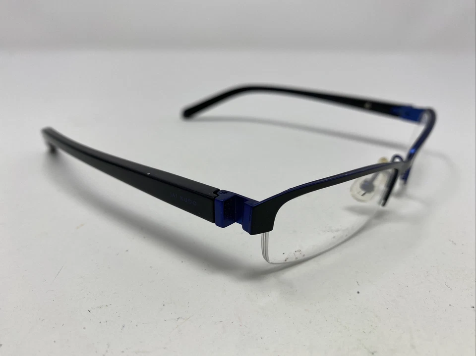 Jai Kudo (1071) 490 M01 51-16-130 Black/Blue Half Rim Eyeglasses Frame IR62 - Изображение 3 из 4