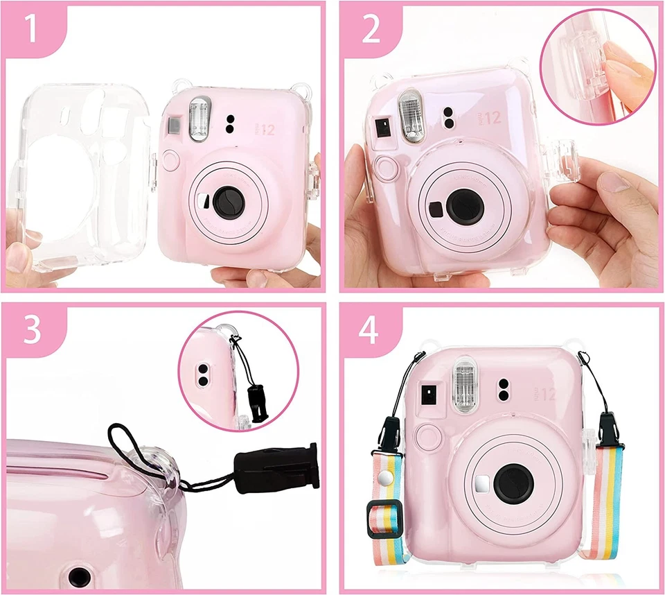 Fujifilm Instax Mini 12 Protective Case with Photo Storing Box Crystal Hard PVC - Image 3 of 4