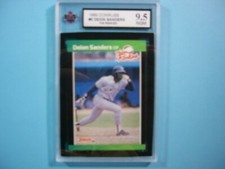 1989 DONRUSS MLB THE ROOKIES BASEBALL CARD #6 DEION SANDERS KSA 9.5 NGM SHARP!!