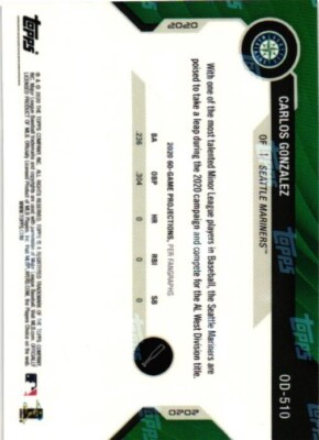 Pitcher Carlos Santana Fangraphs 2020 TOPPS NOW SUMMER CAMP