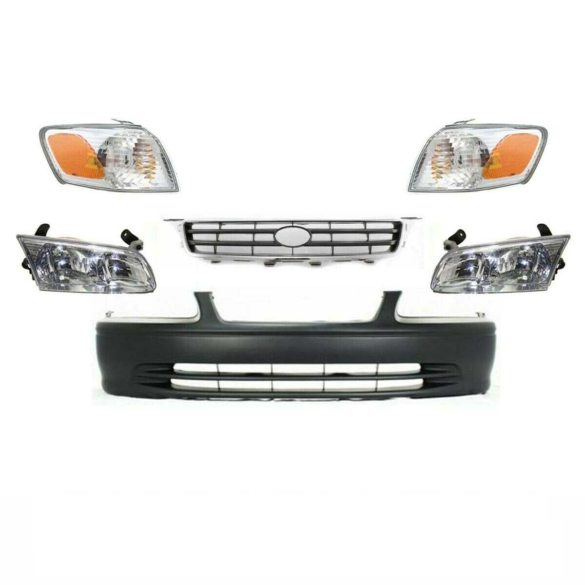 QUICPayオリジナルフェイスカバー【トヨタ2000GT】 Front Bumper Cover Kit 6pc Set Fits 2000-2001 Toyota Camry | eBay