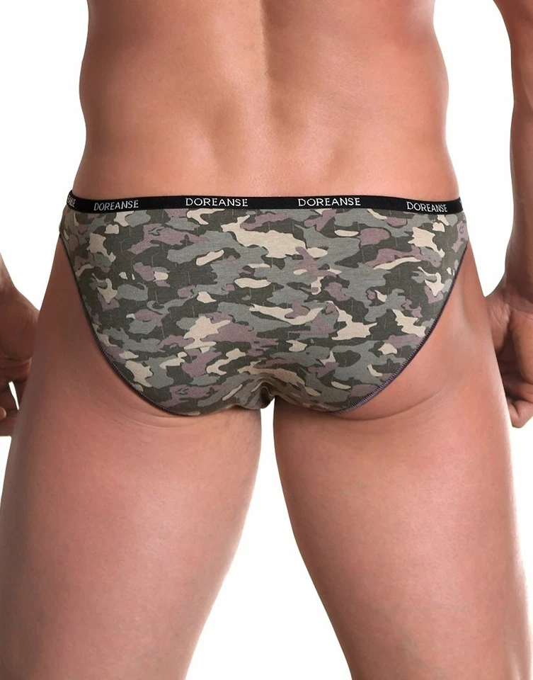 Doreanse 1335 Camuflaje Algodón Suave Calzoncillos Slips Bikini Ropa Interior Hombre Foto 3 de 4