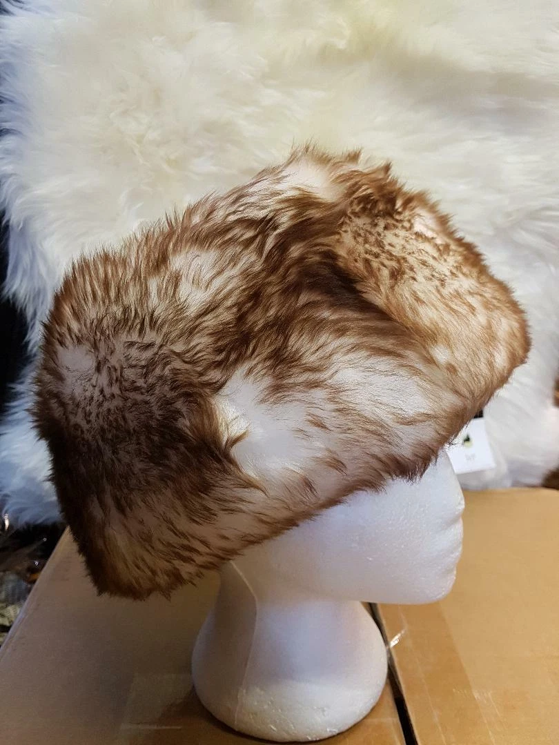 Ladies Sheepskin Cossack Hat Natural tipped 100% genuine sheepskin Soft