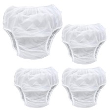 4Pack Reusable TPU Diaper Cover Unisex Incontinence Pants Waterproof Frosted