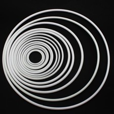 1/2Pcs Dream Catcher White Plastic Dreamcatcher Ring Macrame Craft Hoop Ring DIY