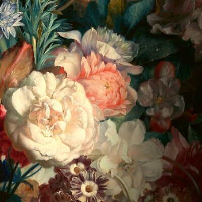 Tapete Dunkel BLUMEN Wohnzimmer Fototapete Vlies Rose MODERN Rosen Pfingstrosen