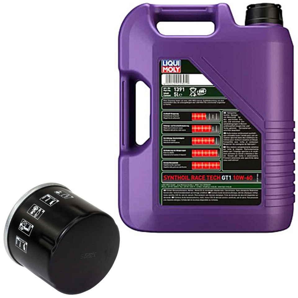 Motoröl Set 10W-60 5 Liter + Ölfilter 38927 für Renault Clio II 1.2 16V 75 PS - Bild 2 von 4