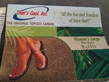That's Cool Original Topless Sandals No Straps Beach Flip Flops Gag Gift? Real??