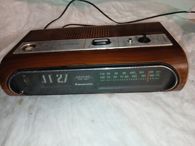 National Panasonic AM/FMラジオ RC-6236 Vintage Panasonic RC-6236 Flip Alarm Clock AM/FM Weather
