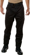 Men's Black Military BDU Pants Cargo Work Utility Bottoms Fatigue Trouser Solid