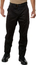 Men's Black Military BDU Pants Cargo Work Utility Bottoms Fatigue Trouser Solid