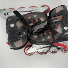 Warp Roller Blades Inline Youth size 5 ABEC 3 Precision Speed Bearings Red Black