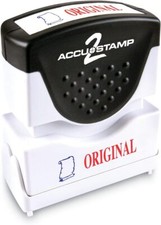 Consolidated Stamp 035540 Accustamp2 Shutter Stamp Red/blue - 1-5/8" X 1/2"