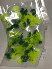 96 Fishing Columnar Rubber Float Bobber Stops Pitch Sinker S M L size Green 