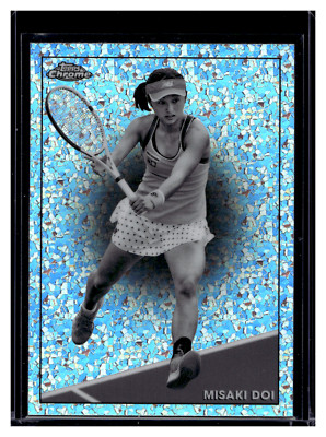 2021 TOPPS CHROME TENNIS MISAKI DOI BLACK & WHITE MINI DIAMOND REFRACTOR SP