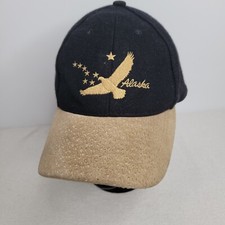 Vintage Alaska Two Toned Embroidered Strap Back Hat