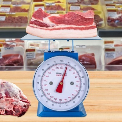 Food Scale Industrial Dial Scale Kitchen Mechanical Weighing Scale 100kg/220lbs