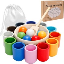 Holz Montessori Sortierspielzeug Kinder ab 2 3 4 5 Jahre Lernspiel