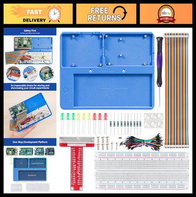 Breadboard Kit for Raspberry Pi & Arduino - 400/830 Points, RAB Holder, Compatib