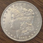 1878-S Morgan Dollar US $1 Coin 90% Silver AU Nice Hair About Uncirculated