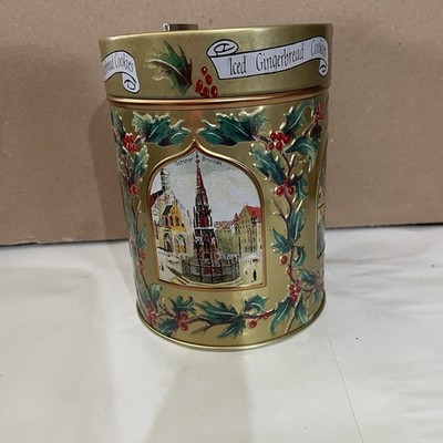 Lambertz German Gingerbread Cookie Musical Music Box Tin Merry Little Christmas