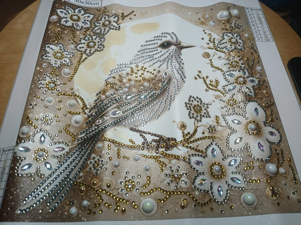 Diamond painting * Fertiges Bild * Vogel* 30 X 30 - Bild 3 von 3