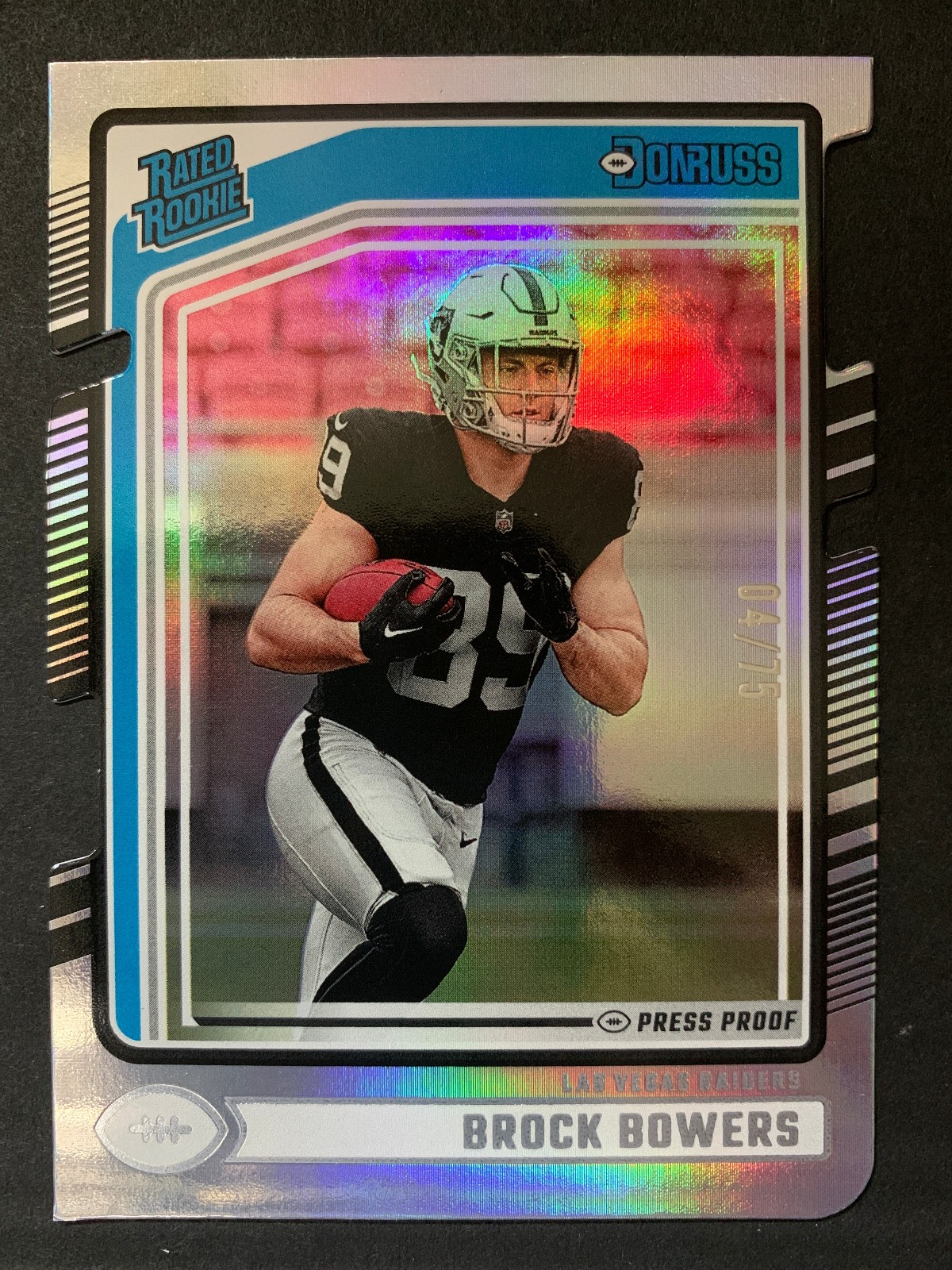 2024 Donruss Rated Rookie Press Proof Silver Die-Cut #394 Brock Bowers /75 RC