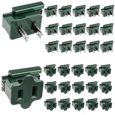 30PCS SPT-1 Christmas Light Male & Female Vampire Plugs Set for Outdoor Use