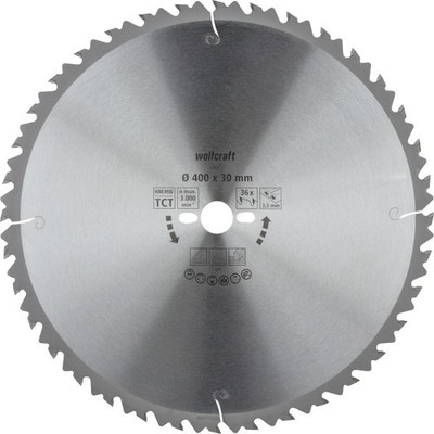 Wolfcraft Kreissägeblatt Serie grün Ø 400 mm Bohrung Ø 30 mm  Kreissägeblatt