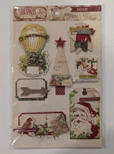 My Mind's Eye Vintage Christmas Layered Scrapbooking Stickers