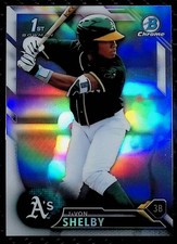 2016 Bowman Draft Chrome #BDC-21 Bowman 1st - Refractor - JaVon Shelby - A's
