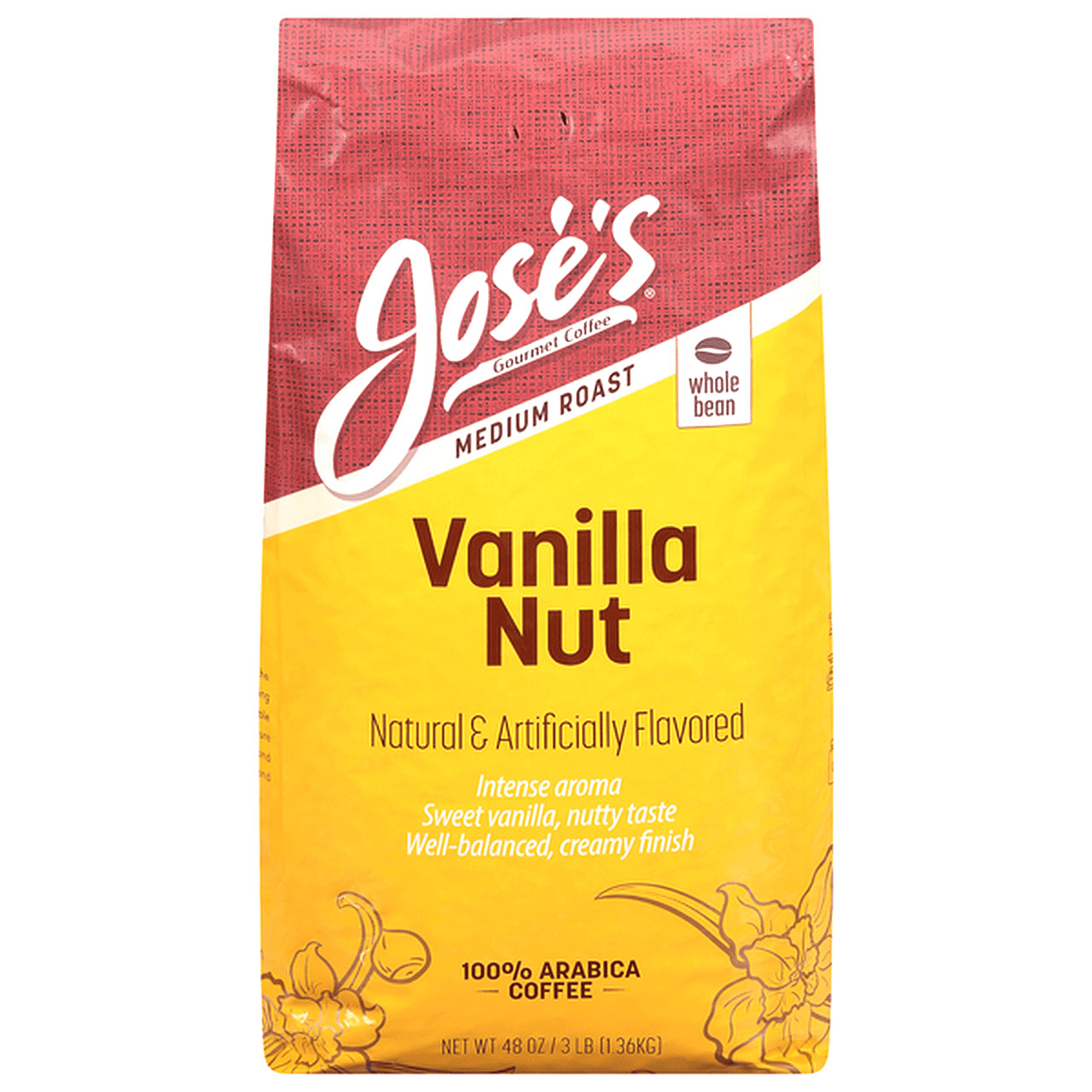 Jose&rsquo;s Vanilla Nut Whole Bean Coffee 3 LBS