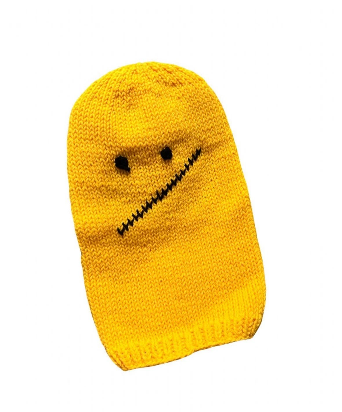 Hand Knit Reversible Wool Blend Balaclava Hat