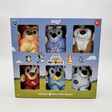 6 Bluey Micro Build-A-Bear Mini Beans Plush Pack Socks Rusty Bingo Winton Muffin