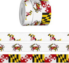 3 Rolls 15 Yards 5/8" Width Maryland State Ribbon for Crafting Sewing, Crab Gros