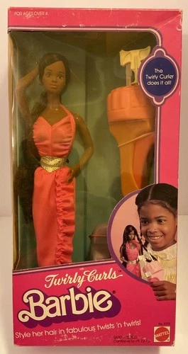 VINTAGE TWIRLY CURLS AFRICAN AMERICAN BARBIE DOLL #5723 MATTEL 1982 NRFB SEALED