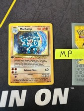 Pokemon Card Machamp Base Set 1st Edition Holo Rare 8/102 337 💎MP💎